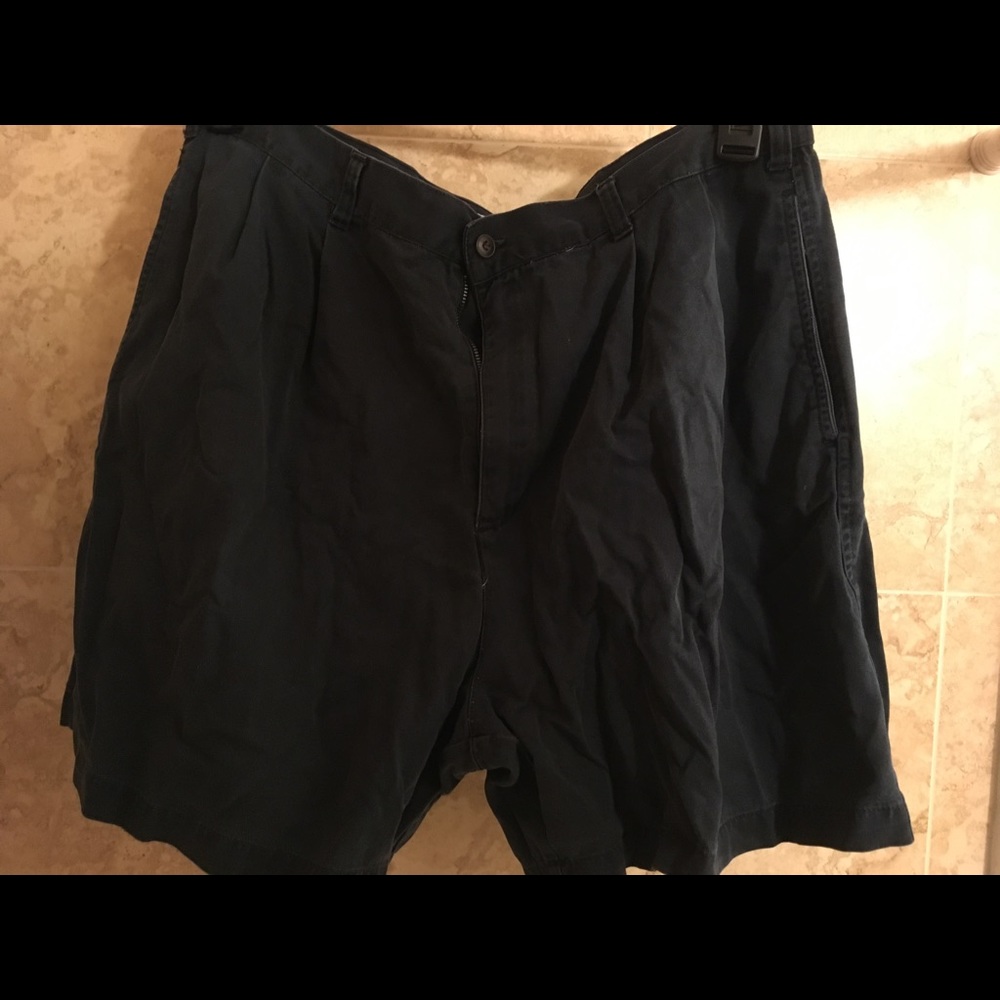 White Mountain Dark Blue Flat Front Shorts